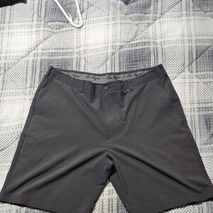 Hogan Gray Flat Front Shorts Lightweight Performance